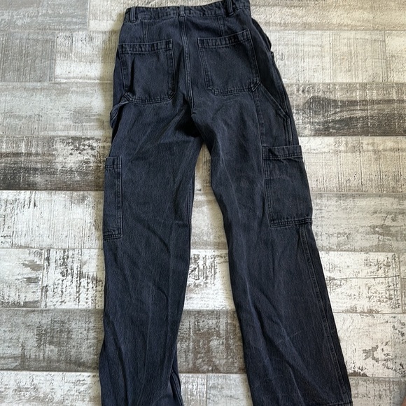 H&M black utility/cargo denim pant size 6 - Picture 4 of 4